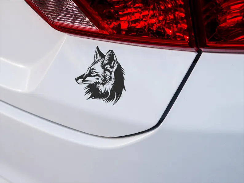 Fox Head Vinyl Decal: Wildlife Animal Die Cut Vinyl Decal
