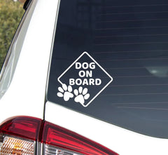 Dog On Board Vinyl Decal | Die Cut Vinyl Decal