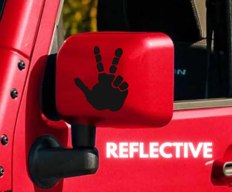 REFLECTIVE Wave Hands Decal Die Cut Vinyl Decal