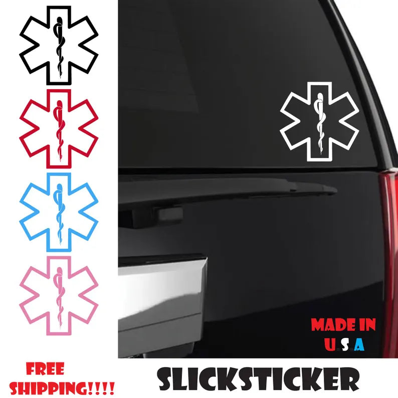 EMT Emergency decal Ambulance Paramedic Medical Doctor Nurse Medic pride love ER iphone ipad case phone car truck window vinyl | Die Cut Vinyl Decal