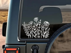Wildflower Vinyl Decal | Die Cut Vinyl Decal