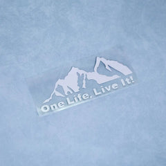One Life Live It Mountain Decals, Overland Window Decals – 4x4 Jeep, Truck, Auto Die Cut Vinyl Decal