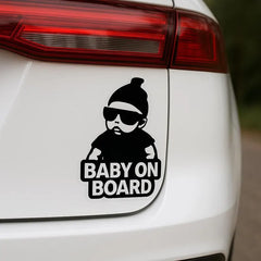 Cool Baby On Board Transparent Outdoor Stickers Die Cut Vinyl Decal