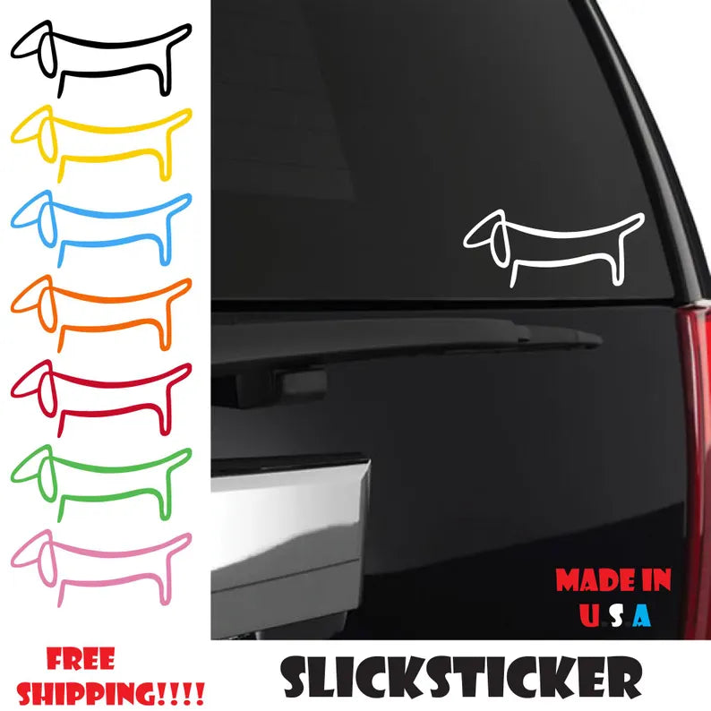 Dachshund Decal Die Cut Vinyl Decal