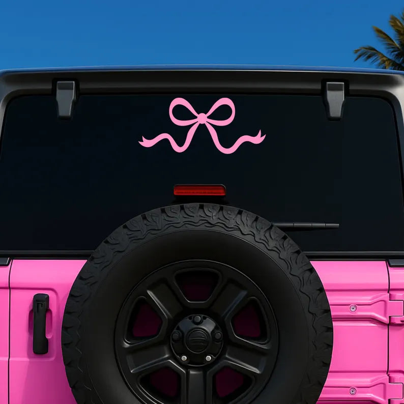 Coquette Bow Vinyl Decal, Cute Car Decal, Coquette Bow Sticker Die Cut Vinyl Decal