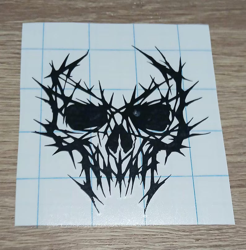 Fractal Skull Vinyl Decal | Die Cut Vinyl Decal