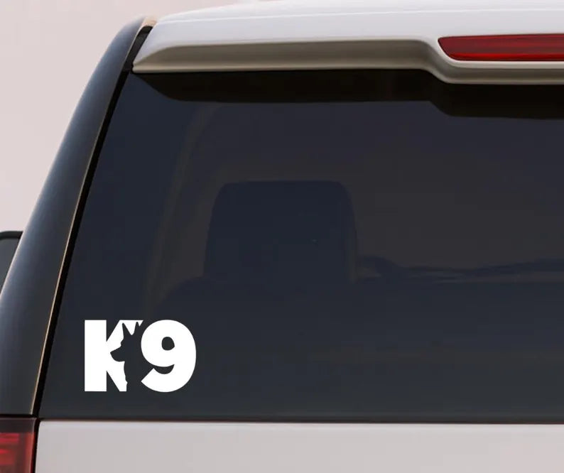 K9 Silhouette Decal – Working Dog Vehicle Sticker Die Cut Vinyl Decal