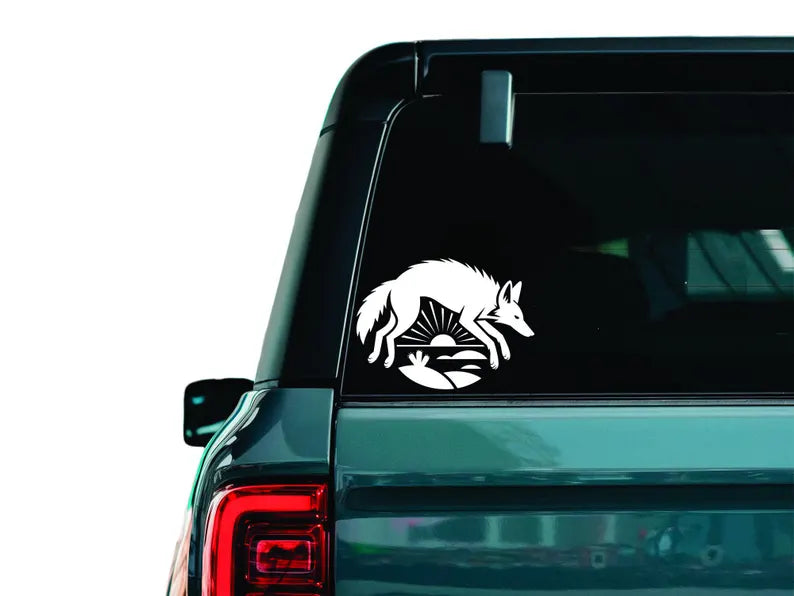Wild Coyote Decal - Die Cut Vinyl Decal