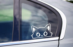 Peeking Cat Decal Waterproof Vinyl Decal Window, Car, Laptop, Phone - Die Cut Vinyl Decal