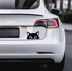Peeking Cat Decal Waterproof Vinyl Decal Window, Car, Laptop, Phone - Die Cut Vinyl Decal