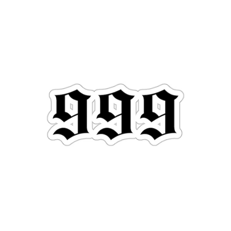 Angel Numbers 999 Vinyl Decal | Die Cut Vinyl Decal