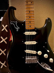 Black Cat Red Cat Guitar Decal Sticker Black Strat Decal | Die Cut Vinyl Decal