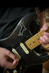 Black Cat Red Cat Guitar Decal Sticker Black Strat Decal | Die Cut Vinyl Decal