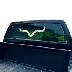 Minimalist Longhorn Bull Decal for Trucks | Cars | Walls | SVG | SUV | Removable | Christmas Gift | Gifts for Him | Gifts for Her - Die Cut Vinyl Decal