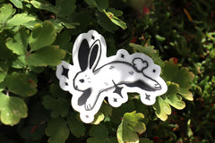bunny & stars halftone matte Die Cut Vinyl Decal