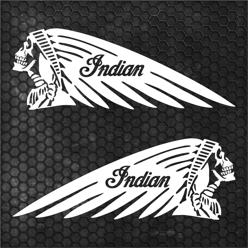 Set 2 Pcs Emblem High Quality Vehicle Motorcycle Stickers Die Cut Vinyl Decal