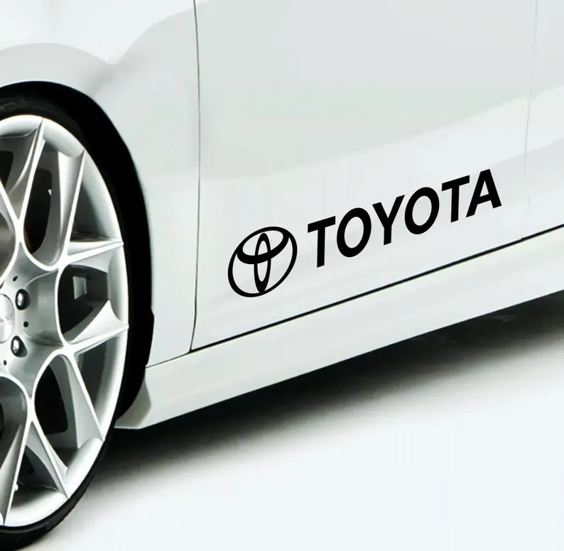 Set Toyota Logo Decal Sticker Sport Racing Stripes Emblem Die Cut Vinyl Decal