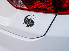 Sleeping Fox Vinyl Decal – Minimalist Animal Die Cut Vinyl Decal