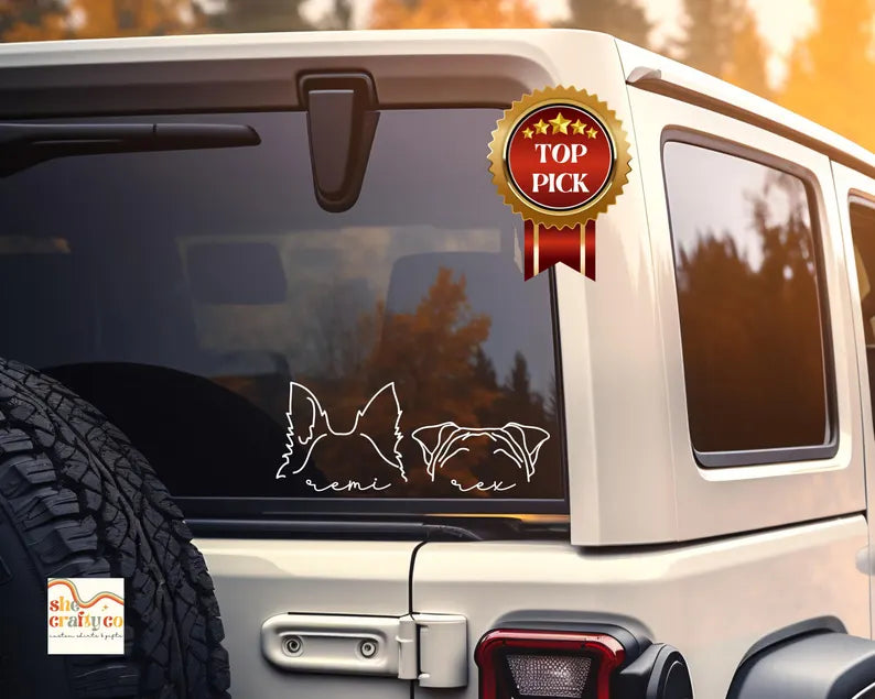 Outline Car Decal | Die Cut Vinyl Decal