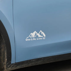 One Life Live It Mountain Decals, Overland Window Decals – 4x4 Jeep, Truck, Auto Die Cut Vinyl Decal