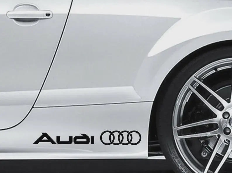 2x Audi Window Emblem Decals - Die Cut Vinyl Decal