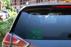 Baby On Board Car Decal - Elephant - Vinyl Cut Sticker for Vehicles or Home Windows Die Cut Vinyl Decal