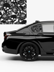 Skull Roses Rear Window Decals  | Die Cut Vinyl Decal
