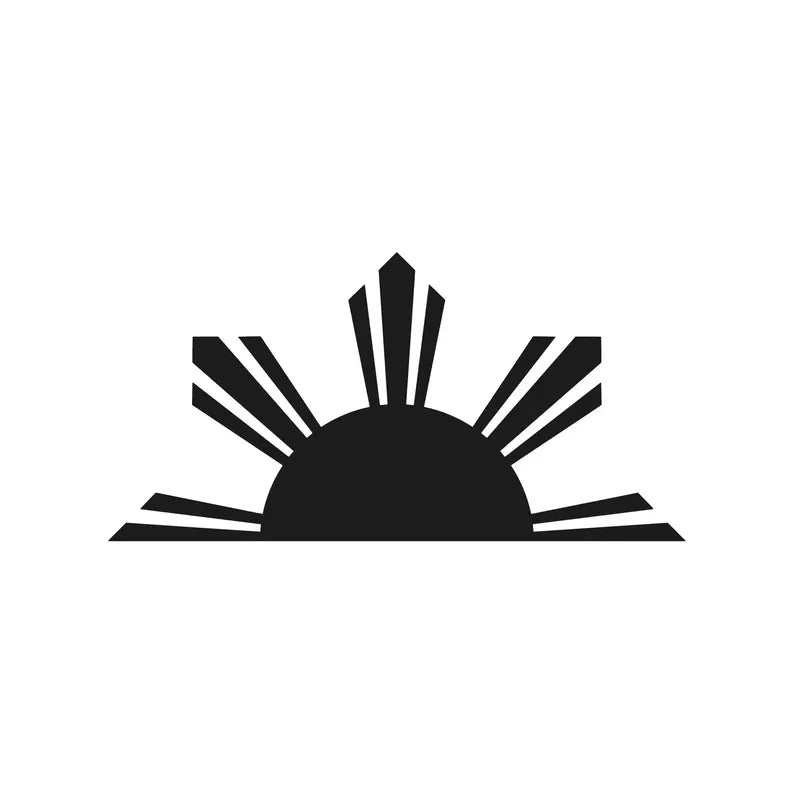 Philippines Half Sun Filipino Flag Vinyl Decal | Die Cut Vinyl Decal