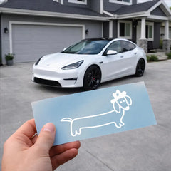 Cowboy Hat Dog Decal | Die Cut Vinyl Decal