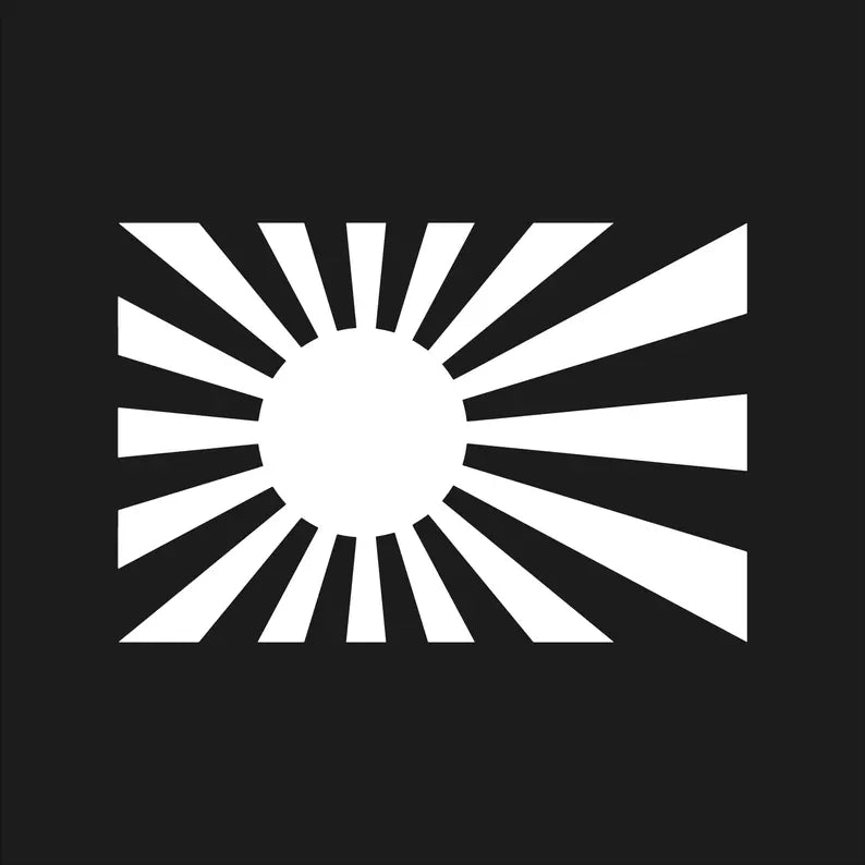 Japan rising sun flag Vinyl Decal | Die Cut Vinyl Decal