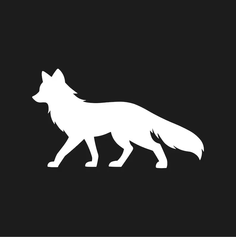 Fox silhouette Vinyl Decal Window Laptop Die Cut Vinyl Decal