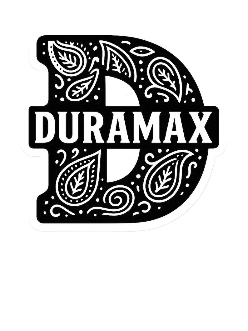 DURAMAX Western Paisley “D” Car Decal Die Cut Vinyl Decal