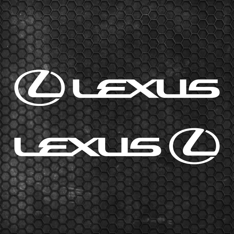 Lexus Logo Decal Sticker Sport Racing Stripes Emblem Die Cut Vinyl Decal