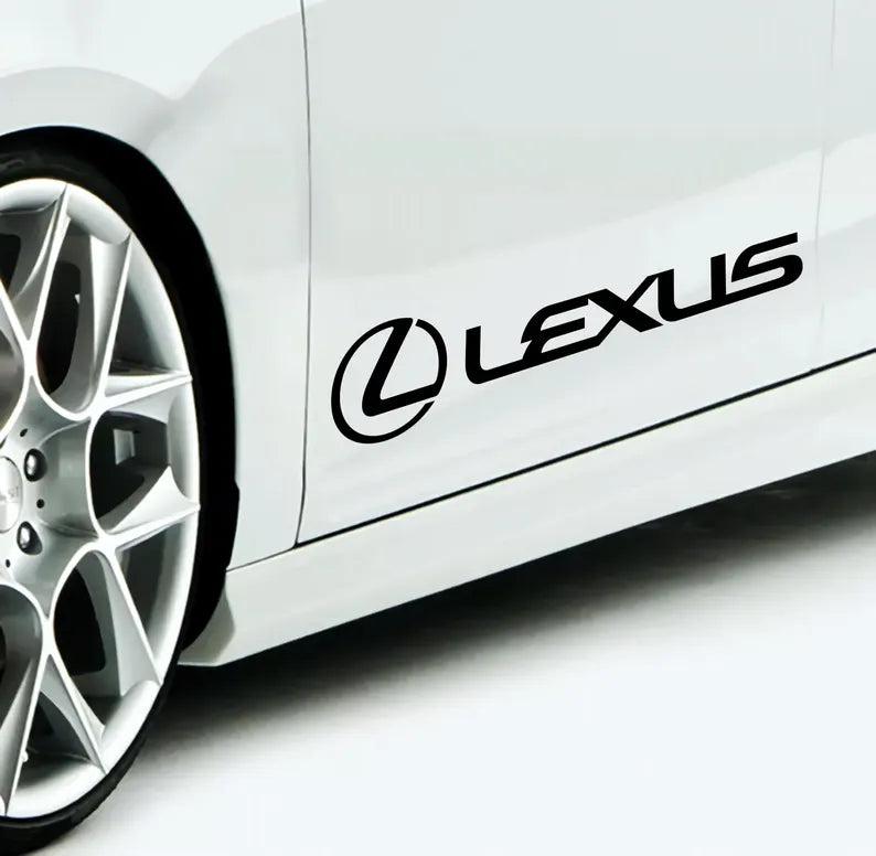 Lexus Logo Decal Sticker Sport Racing Stripes Emblem Die Cut Vinyl Decal