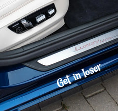 Get In Loser Decal | Funny Car Vinyl Decal | Car Threshold Sticker  Die Cut Vinyl Decal