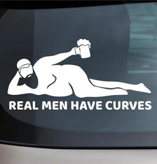 Real Men have curves Decal | Die Cut Vinyl Decal