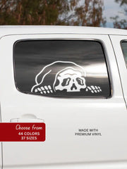 Grim Reaper Peeking Vinyl Decal | Die Cut Vinyl Decal