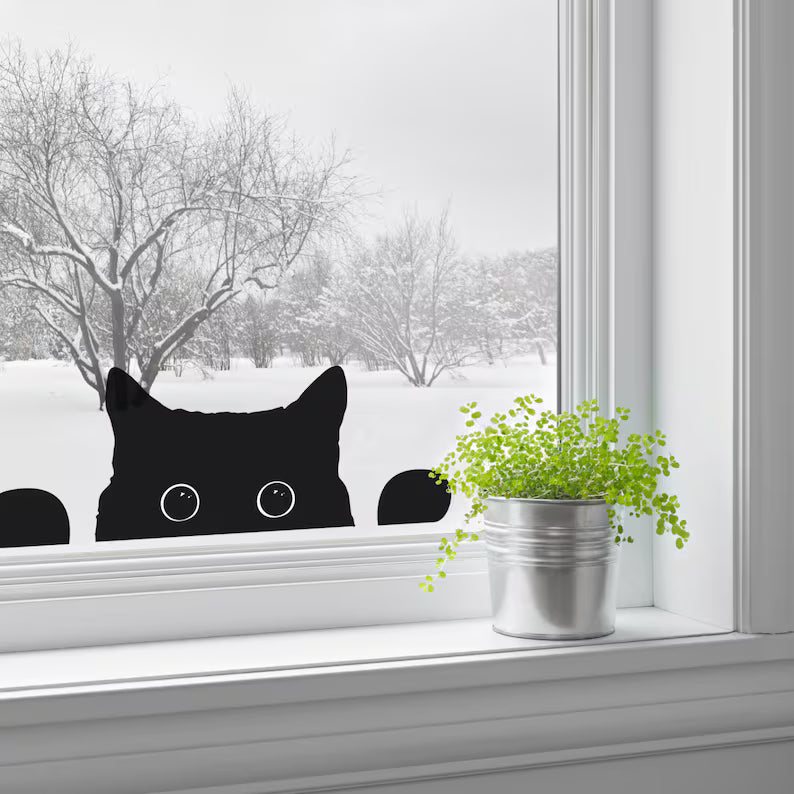 Peeping Cat  | Die Cut Vinyl Decal