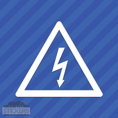 High Voltage Electrical Shock Hazard Warning Symbol Vinyl Decal | Die Cut Vinyl Decal
