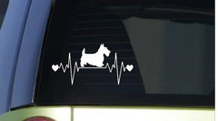 Scottie Scotty heartbeat lifeline Die Cut Vinyl Decal