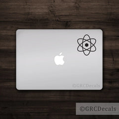 Atom Decal Mac Apple Logo Cover Laptop Vinyl Decal | Die Cut Vinyl Decal