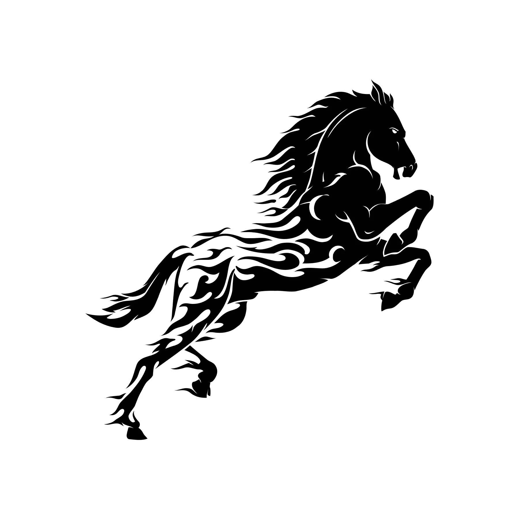 Horse Creative Accessories Stickers on Motorcycle Cover Scratches Sticker for Car Products Personality, PVC Exterior Parts Die Cut Vinyl Decal