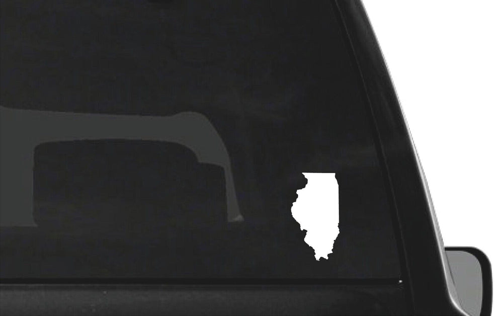 illinois‑state‑outline‑vinyl‑sticker size options for cars trucks laptops