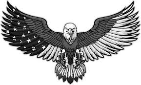 American Bald Eagle Black White DECAL Die Cut Vinyl Decal