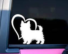 Yorkie mom dog Die Cut Vinyl Decal