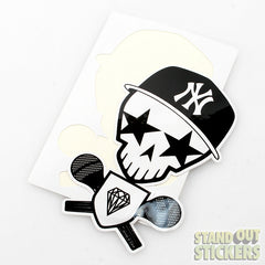 Kiss Cut sticker sheets with a single  Die Cut Vinyl Decal