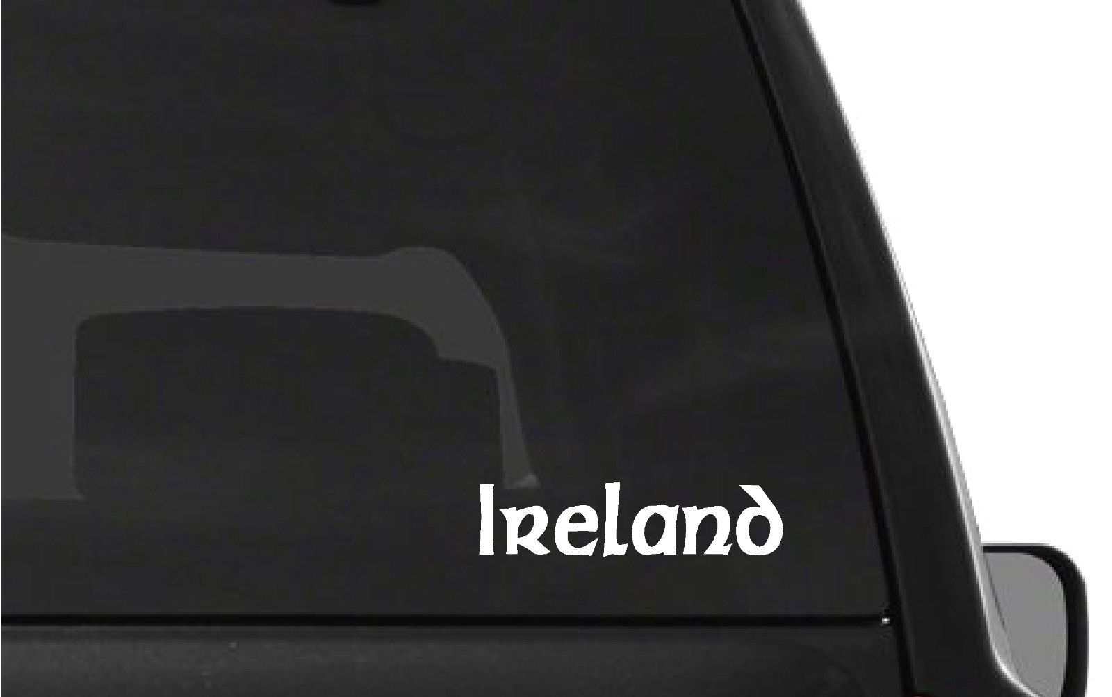 ireland-vinyl-decal applied on car window outdoor waterproof