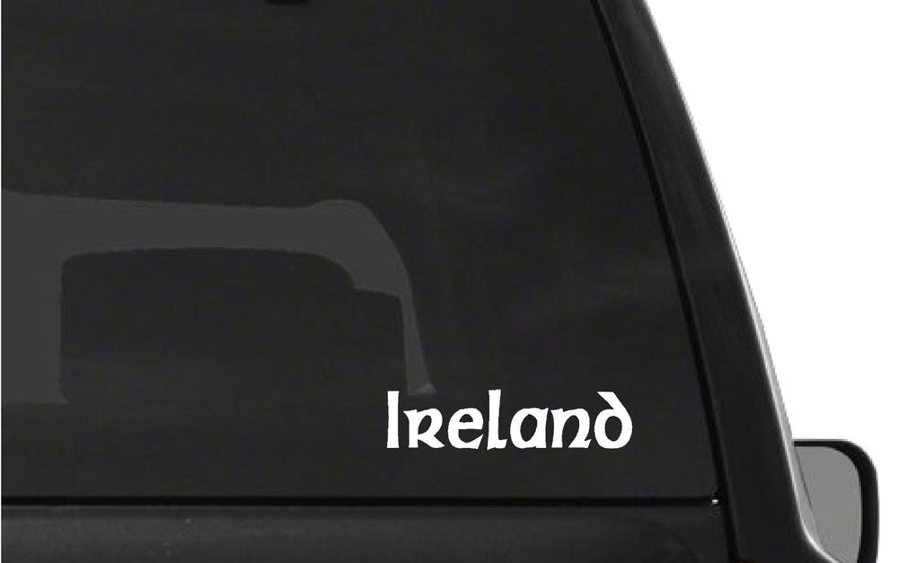 ireland-vinyl-decal applied on car window outdoor waterproof
