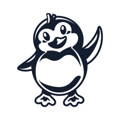 Penguin pet flapping  Die Cut Vinyl Decal