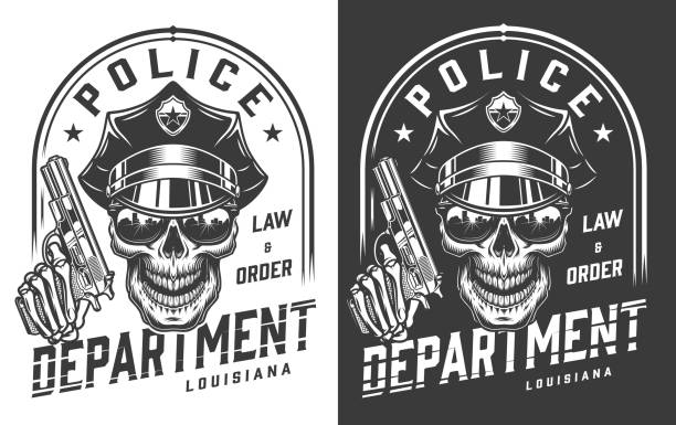 Vintage policeman emblem concept   Die Cut Vinyl Decal